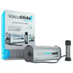   VacuGlide 2 - automatisk, nätansluten lyxig masturbator för män (silver)