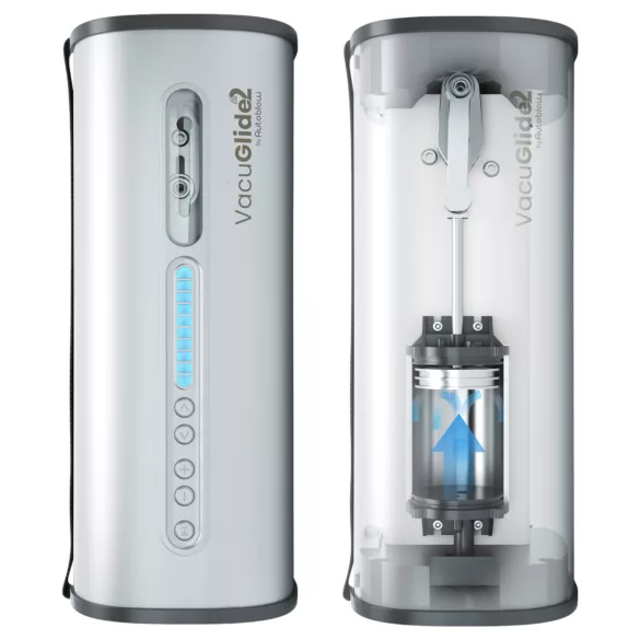VacuGlide 2 - automatisk, nätansluten lyxig masturbator för män (silver)