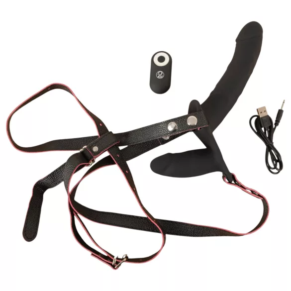 You2Toys - fjärrstyrd dubbel påsättningsbar vibrator (svart)