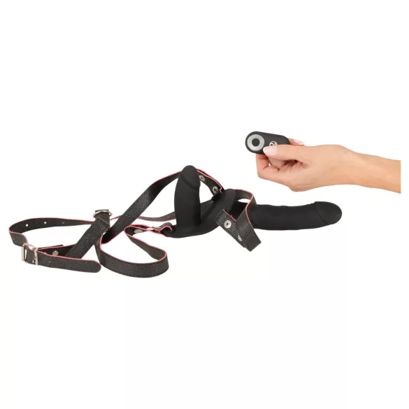 You2Toys - fjärrstyrd dubbel påsättningsbar vibrator (svart)