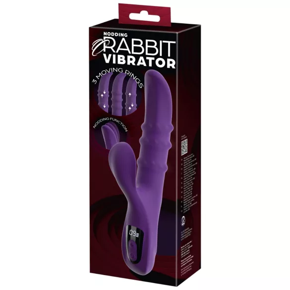 You2Toys - nickande vibrator med rörlig ring och klitorisarm (lila)
