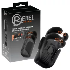 Rebel - pulserande, vibrerande masturbator (svart)