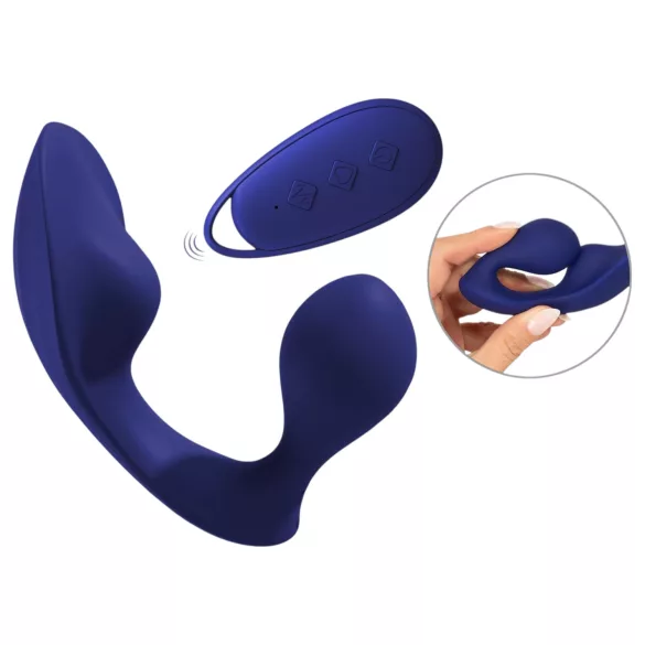SMILE - fjärrstyrd anal- och trossvibrator (blå)