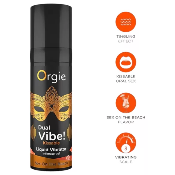Orgie Dual Vibe - unisex flytande vibrator - Sex on the Beach (15 ml)