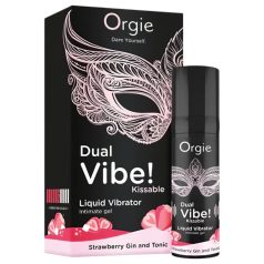   Orgie Dual Vibe - Unisex flytande vibrator - Jordgubb - Gin & Tonic (15 ml)