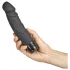 Baseks - verklighetstrogen stavvibrator (svart) - 19 cm