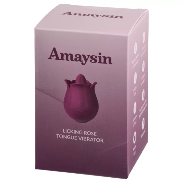 Amaysin - tungformad ros-klitorisstimulator (lila)