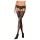 Obsessive Leticia - stayups med bred spets - svart - L/XL