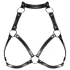 Obsessive - kroppsharness med halshalsband - svart - S/L