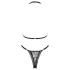 Obsessive Xenita - Transparent mönstrat bh-set (grå) - L/XL