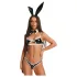 Obsessive Night Bunny - fyrdelad kanindräkt för kvinnor (svart)