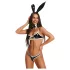 Obsessive Night Bunny - fyrdelad kanindräkt för kvinnor (svart)