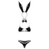 Obsessive Night Bunny - fyrdelad kanindräkt för kvinnor (svart)