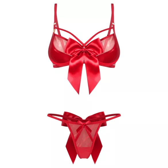 Obsessive Gifty - tvådelat sexigt underklädesset för kvinnor (röd)