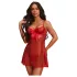 Obsessive Gifty - babydoll och trosa set (röd) - L/XL