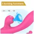 Erospace Sweet Play - G‑punktvibrator med analsond och sugfunktion (rosa)