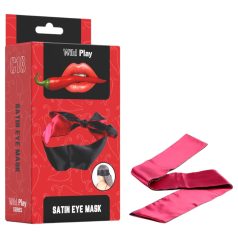 Wild Play - ögonbindel satin svart/rosa
