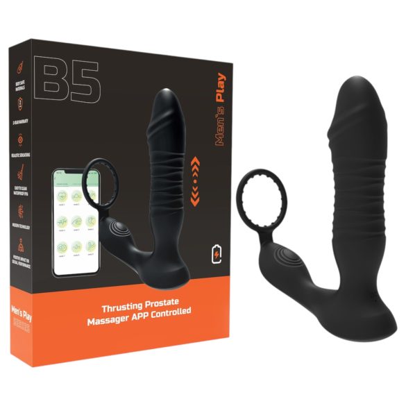 Men's Play - analvibrator med stötfunktion - svart