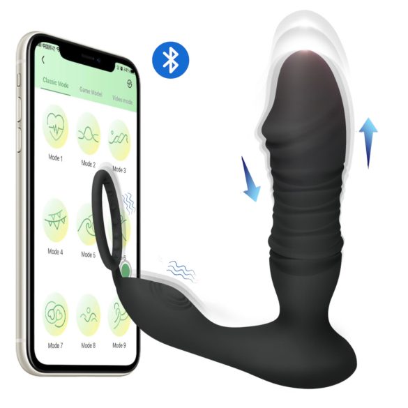 Men's Play - analvibrator med stötfunktion - svart