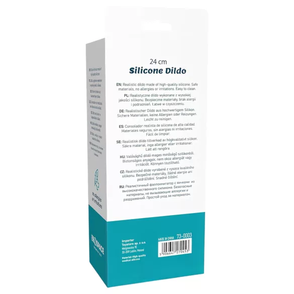 Erospace Natural Play - silikon-dildo 24 cm (hudfärgad)