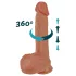 Erospace Natural Play - realistisk stöt- och roterande vibrator (hudfärgad)
