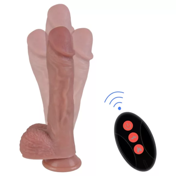 Erospace Natural Play - realistisk stöt- och roterande vibrator (hudfärgad)