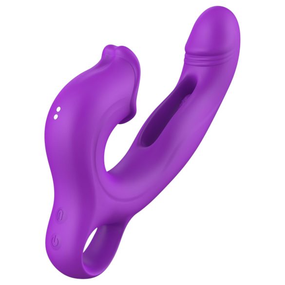Sweet Play - G-punkt vibrator med tungfunktion - silikon lila