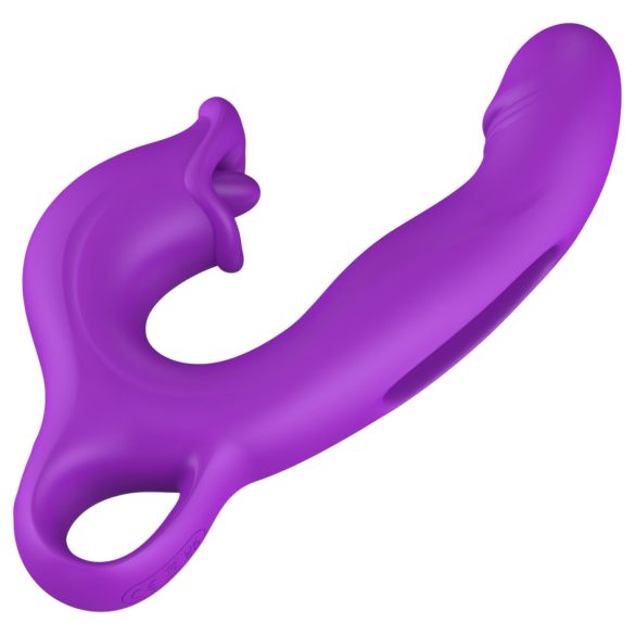 Sweet Play - G-punkt vibrator med tungfunktion - silikon lila