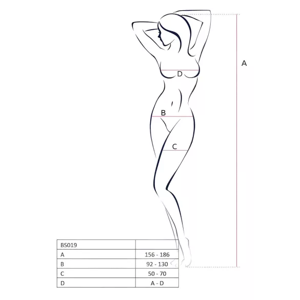 Passion BS019 - nätset - svart - S-L