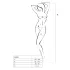 Passion BS048 - öppen nätcatsuit med halterneck - svart - S-L