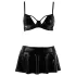 Passion Deby - bh-set med minikjol - svart - L/XL