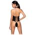 Passion Nancy - Öppen korsett-body (svart) - L/XL