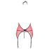 Passion Peonia - bh och stringtrosor - röd - set - L/XL