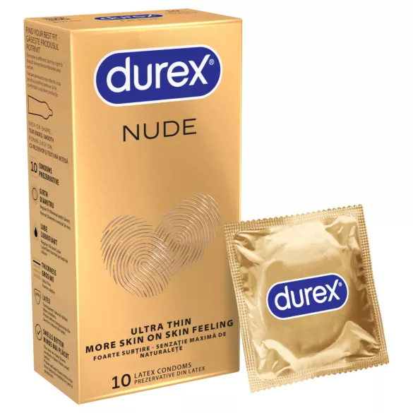 Durex Nude - tunn kondom - 10 stycken