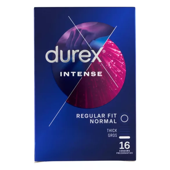 Durex Intense - kondom - räfflad och prickig - 16 st