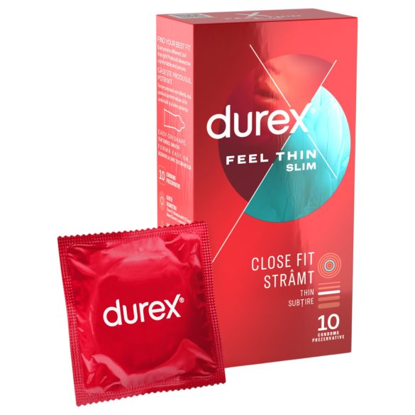 Durex - Kondom - Tunn känsla slim - Realistisk känsla 10-pack
