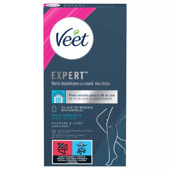 Veet Expert - vaxremsor för torr hud - 12 st