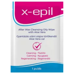 X-Epil - Våtservett efter vaxning - Aloe vera - 1 st