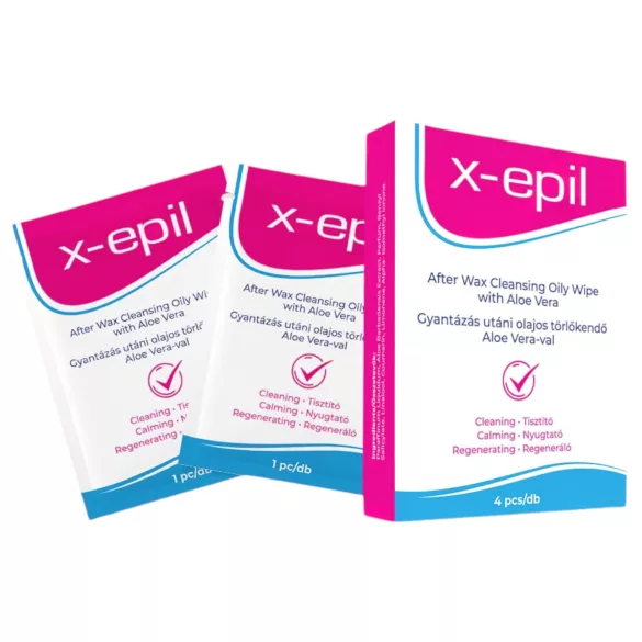 X-Epil - Borttagningsservett efter vaxning - Aloe Vera - 4 st