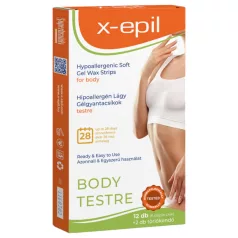   X-Epil - hårborttagningsvaxremsor kropp - hypoallergen - 12 st