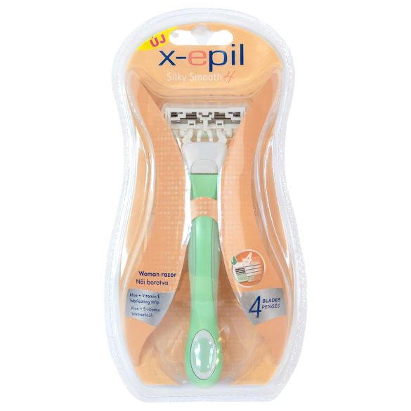 X-Epil Silky Smooth - damrakhyvel med utbytbart huvud - 4 blad