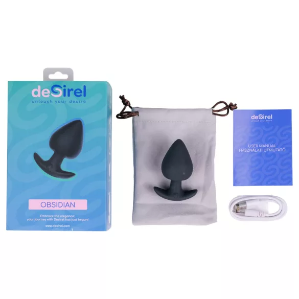 Desirel Obsidian - App-styrd analvibrator (svart)