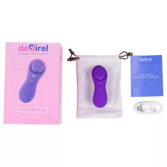 Desirel Confidential - bärbar appstyrd vibrator-trosa (lila)