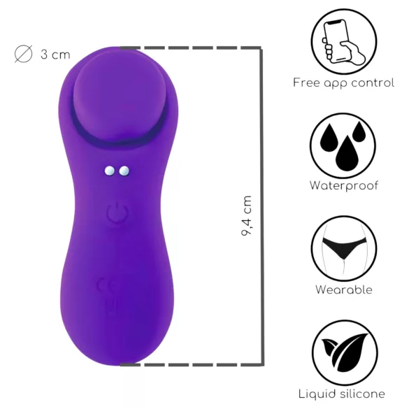 Desirel Confidential - bärbar appstyrd vibrator-trosa (lila)