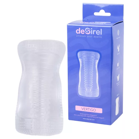 Desirel Vertigo – masturbator med ribbad insida (genomskinlig)