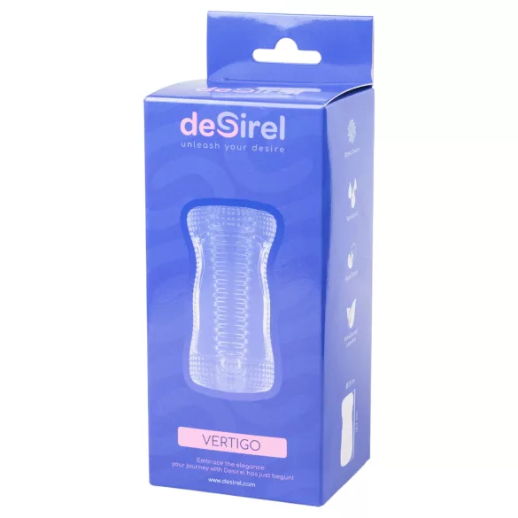 Desirel Vertigo – masturbator med ribbad insida (genomskinlig)