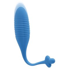 Äggserie - vibratorägg med kulor (blå)