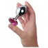Desirel - analplugg - rosa ädelsten - silver/rosa - M