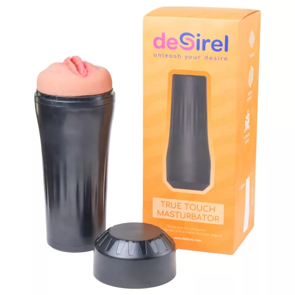 Desirel True Touch - realistisk vibratorficka - natur/svart