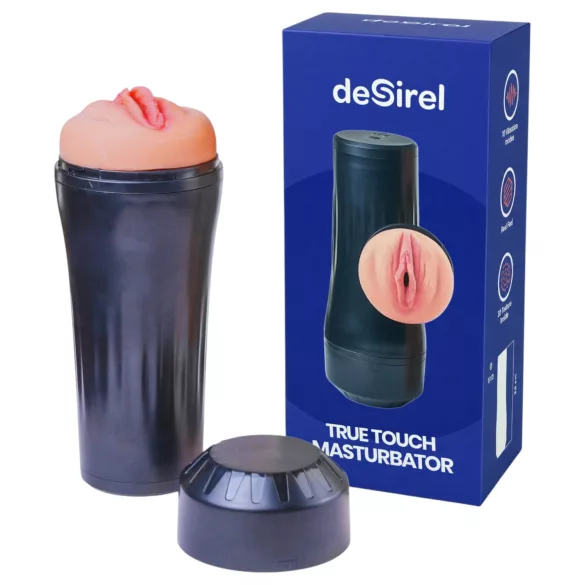 Desirel True Touch - realistisk vibratorficka - natur/svart